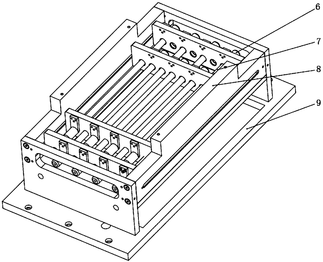 Low-temperature plasma continuous fruit and vegetable fresh-keeping processing device and using method thereof