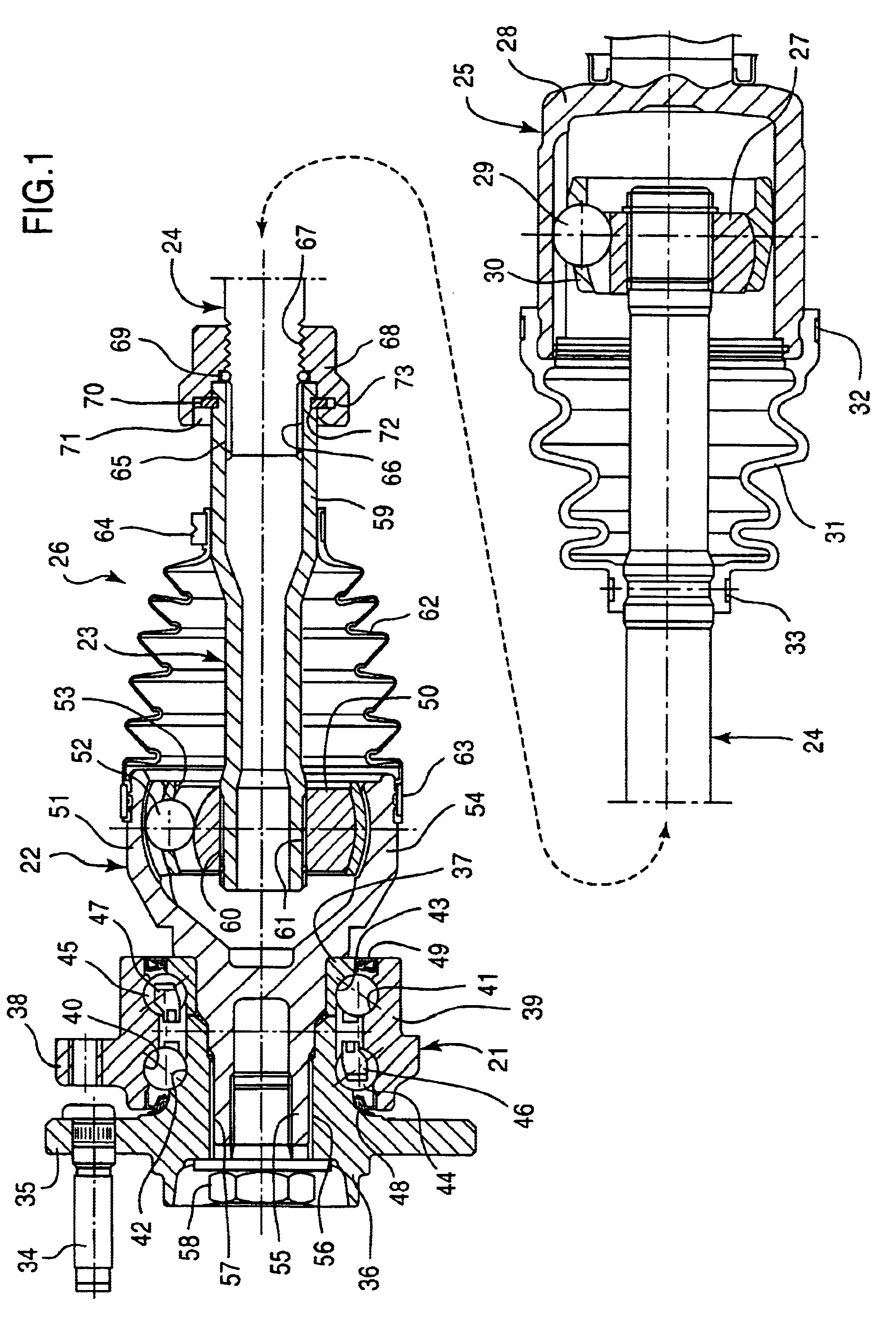 Drive wheel bearing assembly