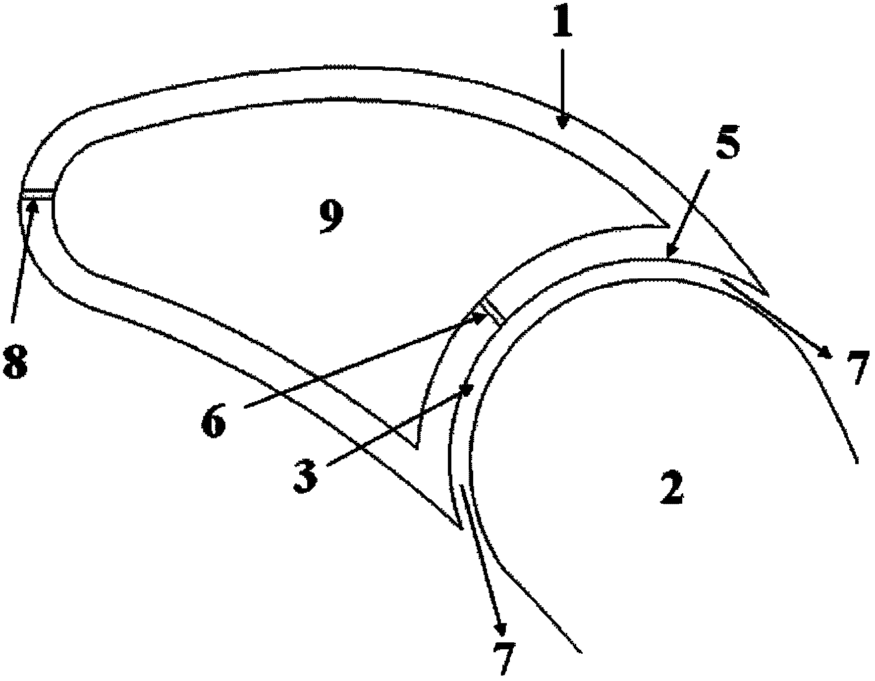 Cooling method used for segmented geometric adjustment of guide vanes of gas turbine