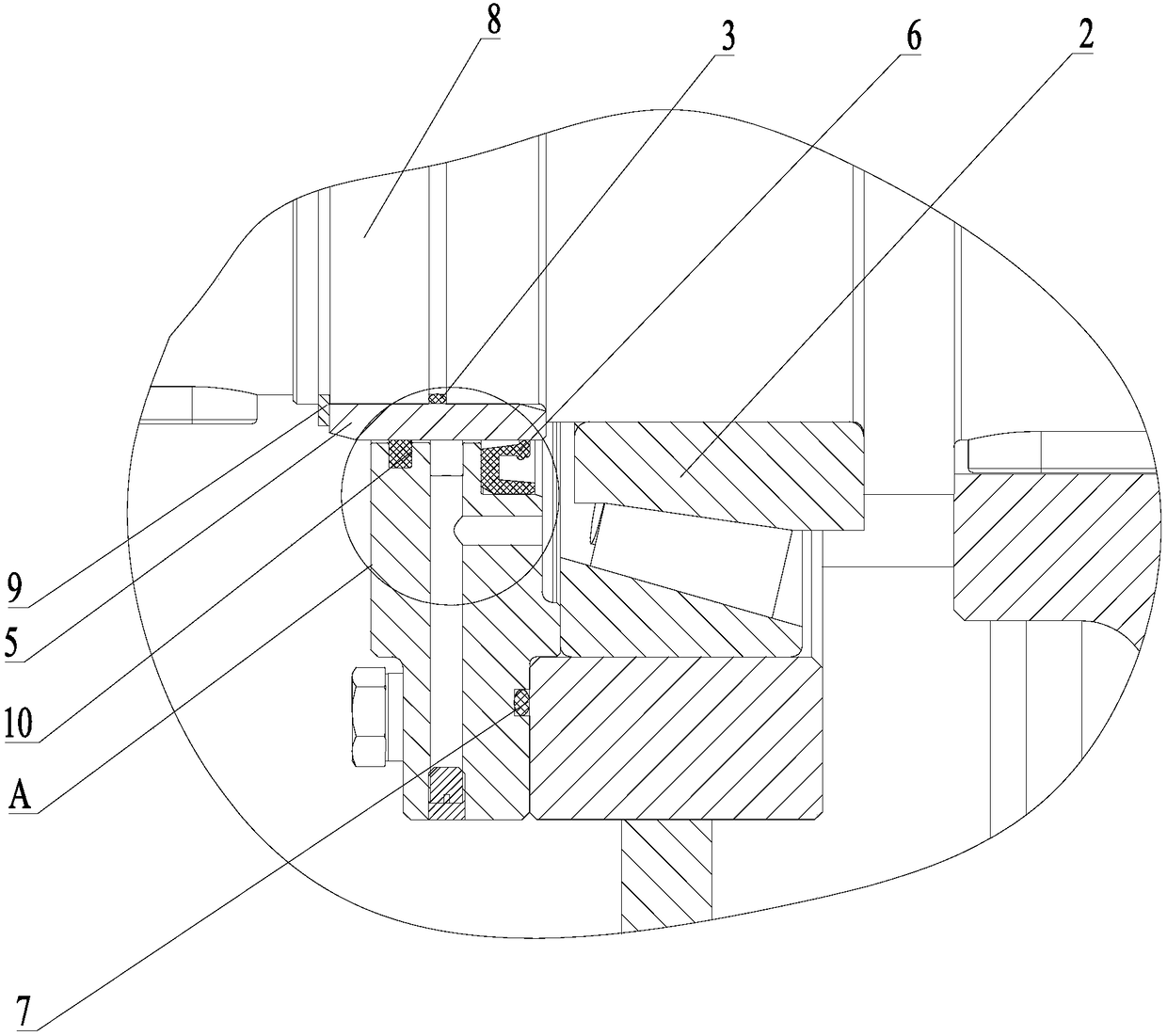 Shaft end oil seal structure of gearbox