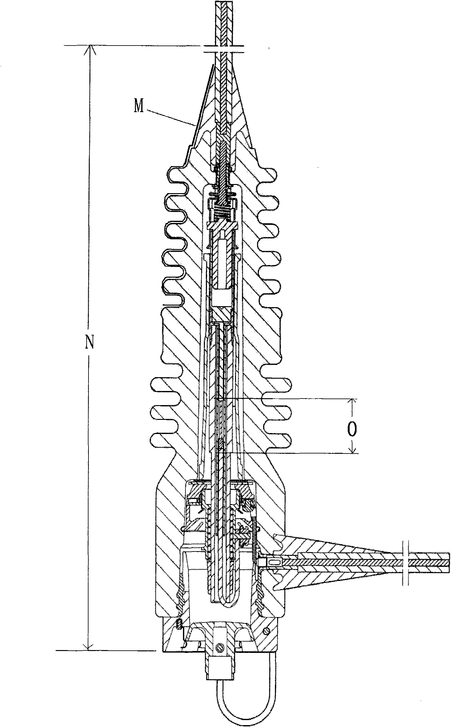 Insulating enclosed type pagoda-shaped fuse