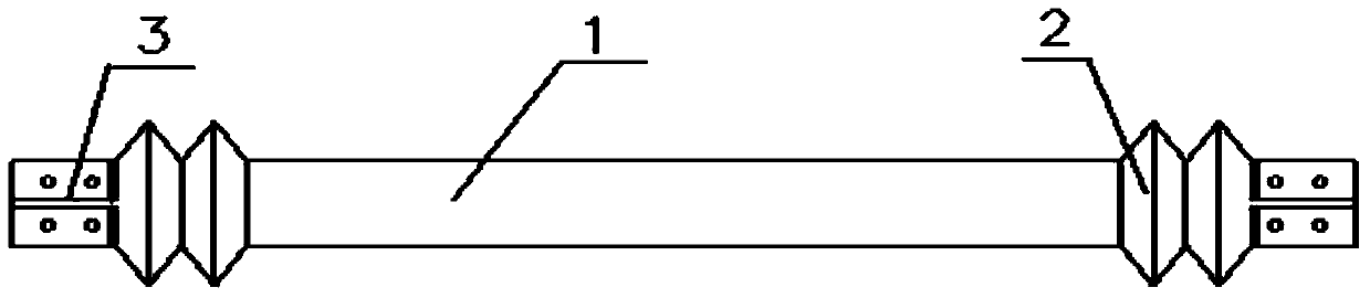 Method for designing flexion restraining support of maintenance-free steel and composite material