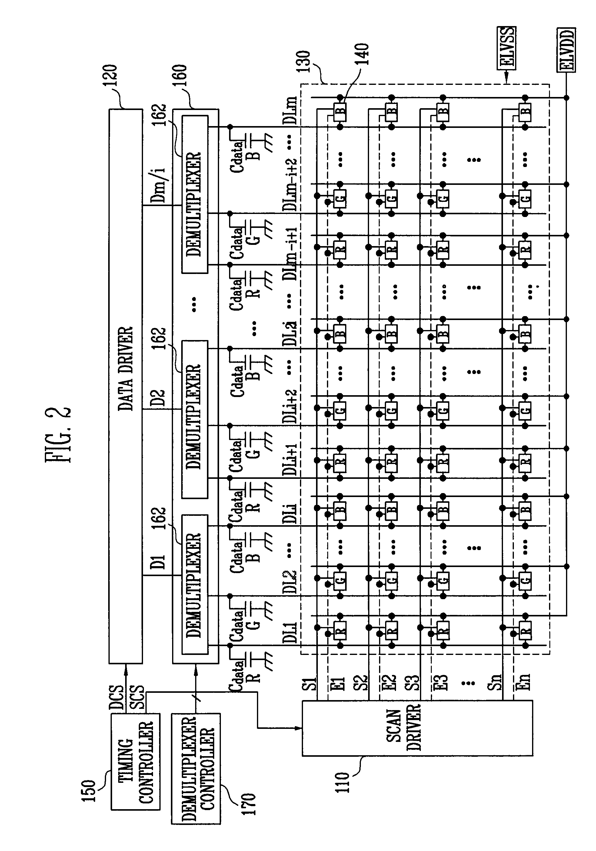 Organic light emitting display utilizing parasitic capacitors for storing data signals