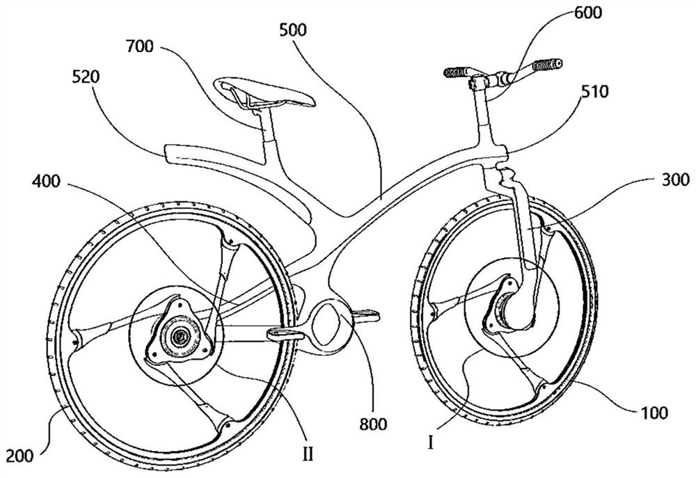 Modularized bicycle structure capable of achieving longitudinal splicing and longitudinal splicing method ofmodularized bicycle structure