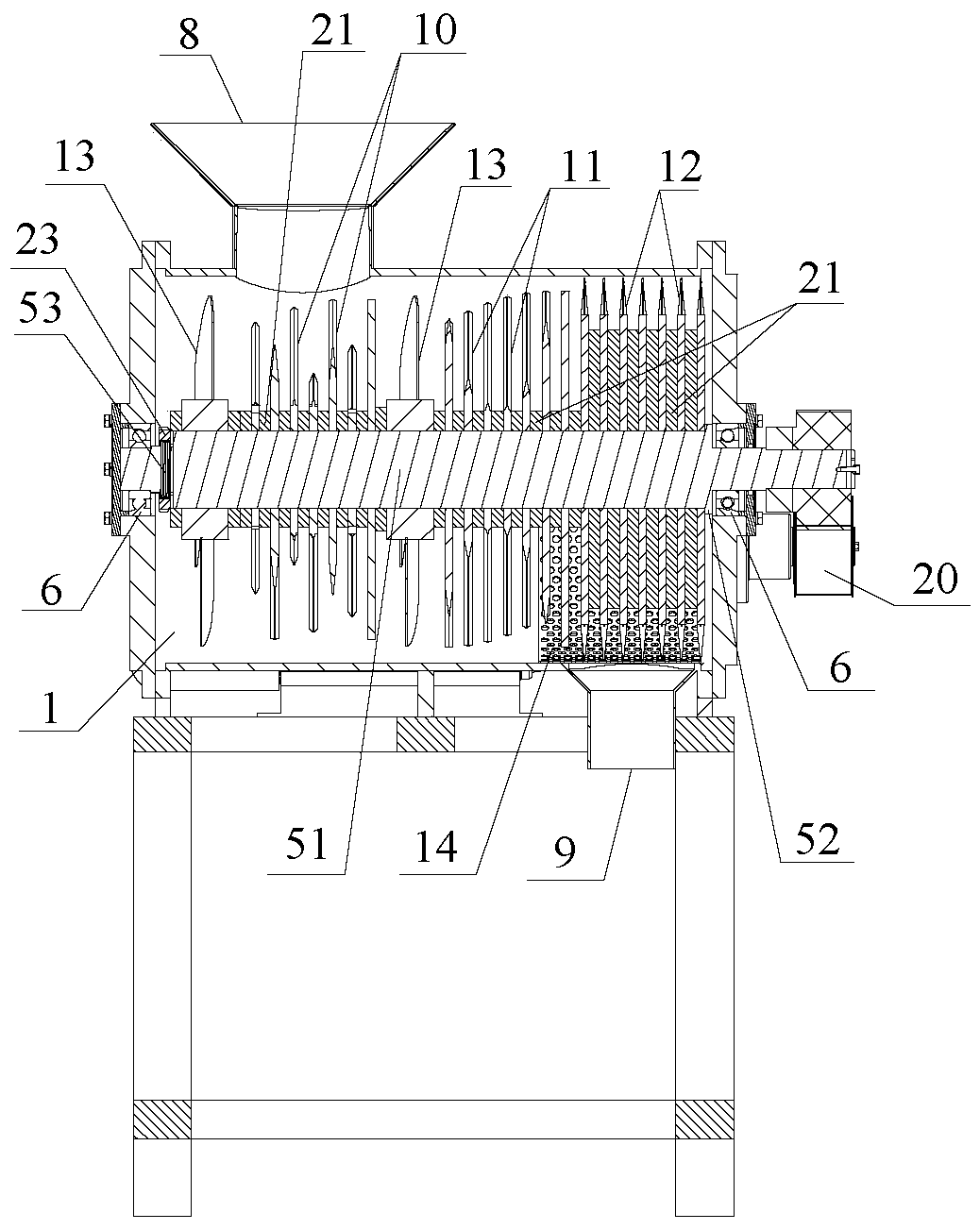 High-fiber food material crusher