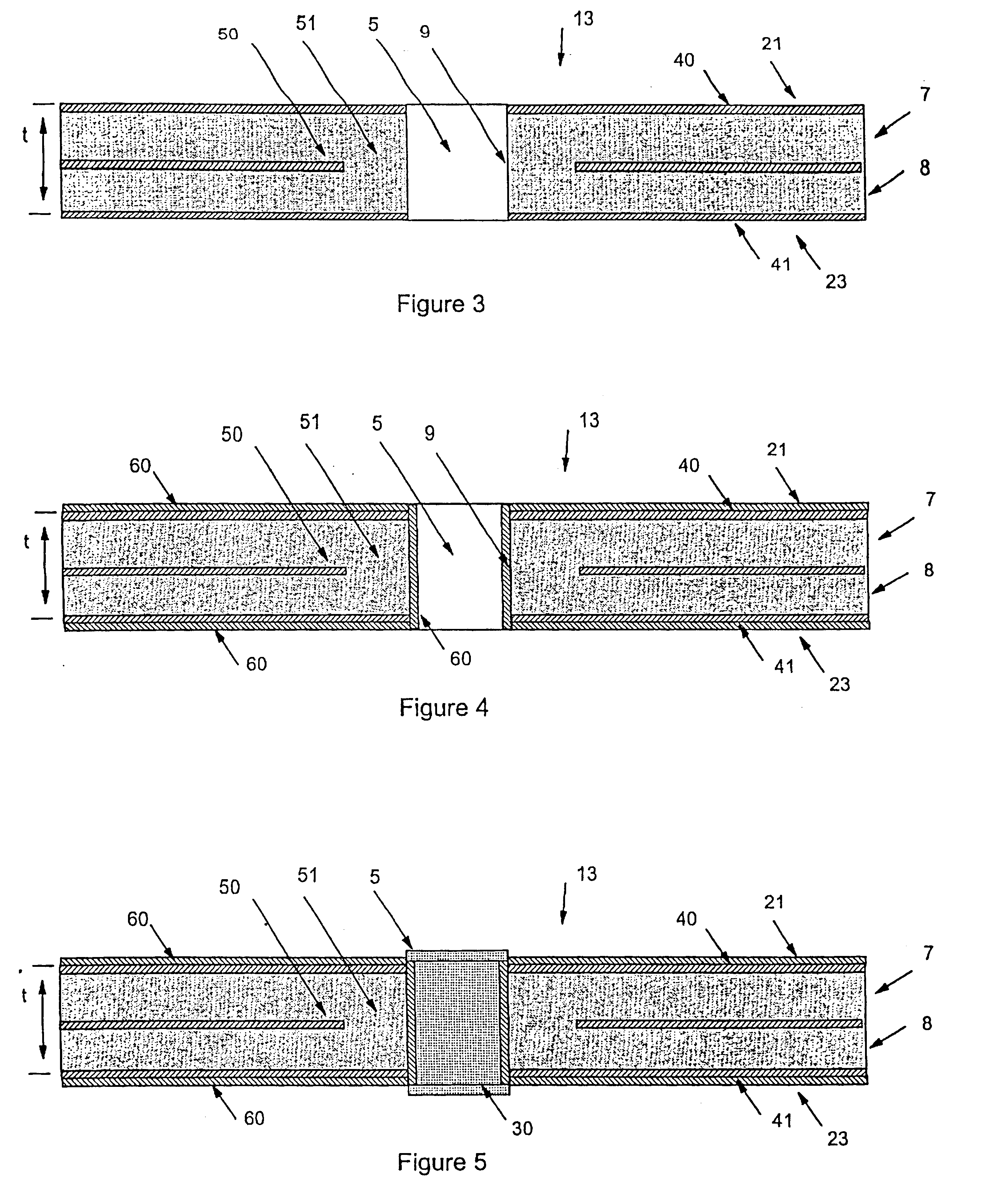 Printed wiring board structure with z-axis interconnections