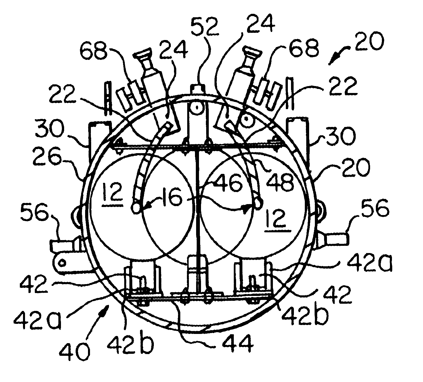 Apparatus for safely containing and delivering hazardous fluid substances from at least two supply cylinders