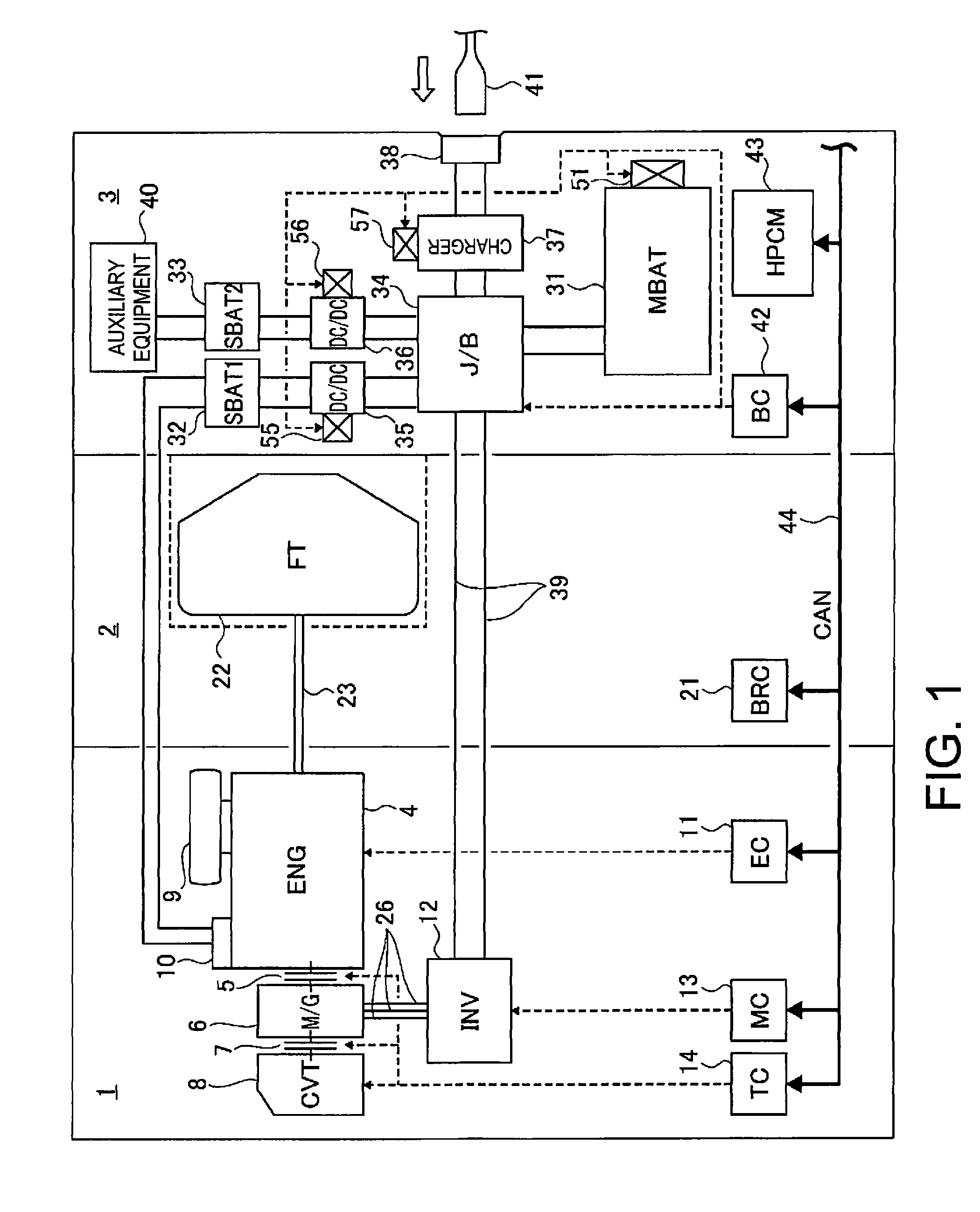 Battery system component layout structure for electrically driven vehicle