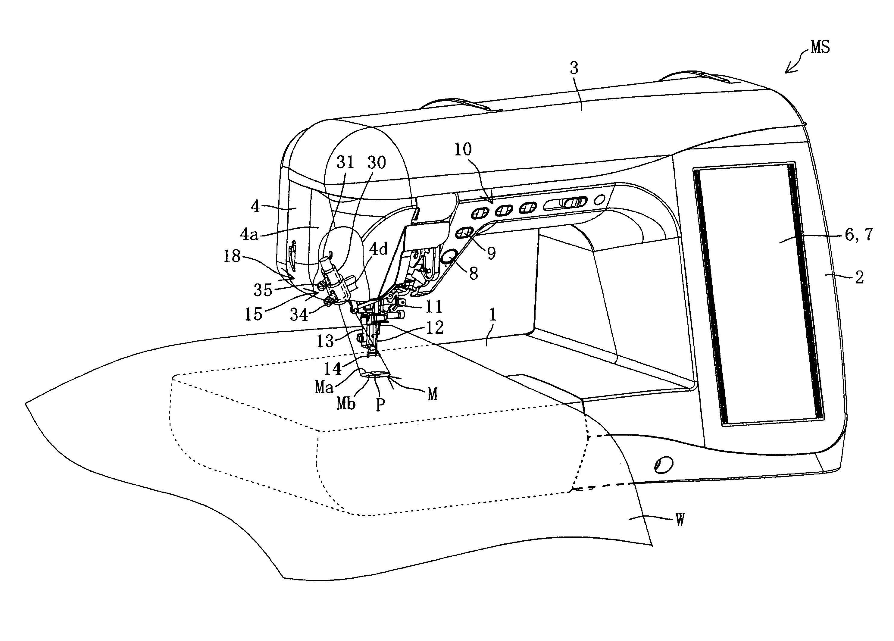 Workpiece cloth positioning guide device for sewing machine