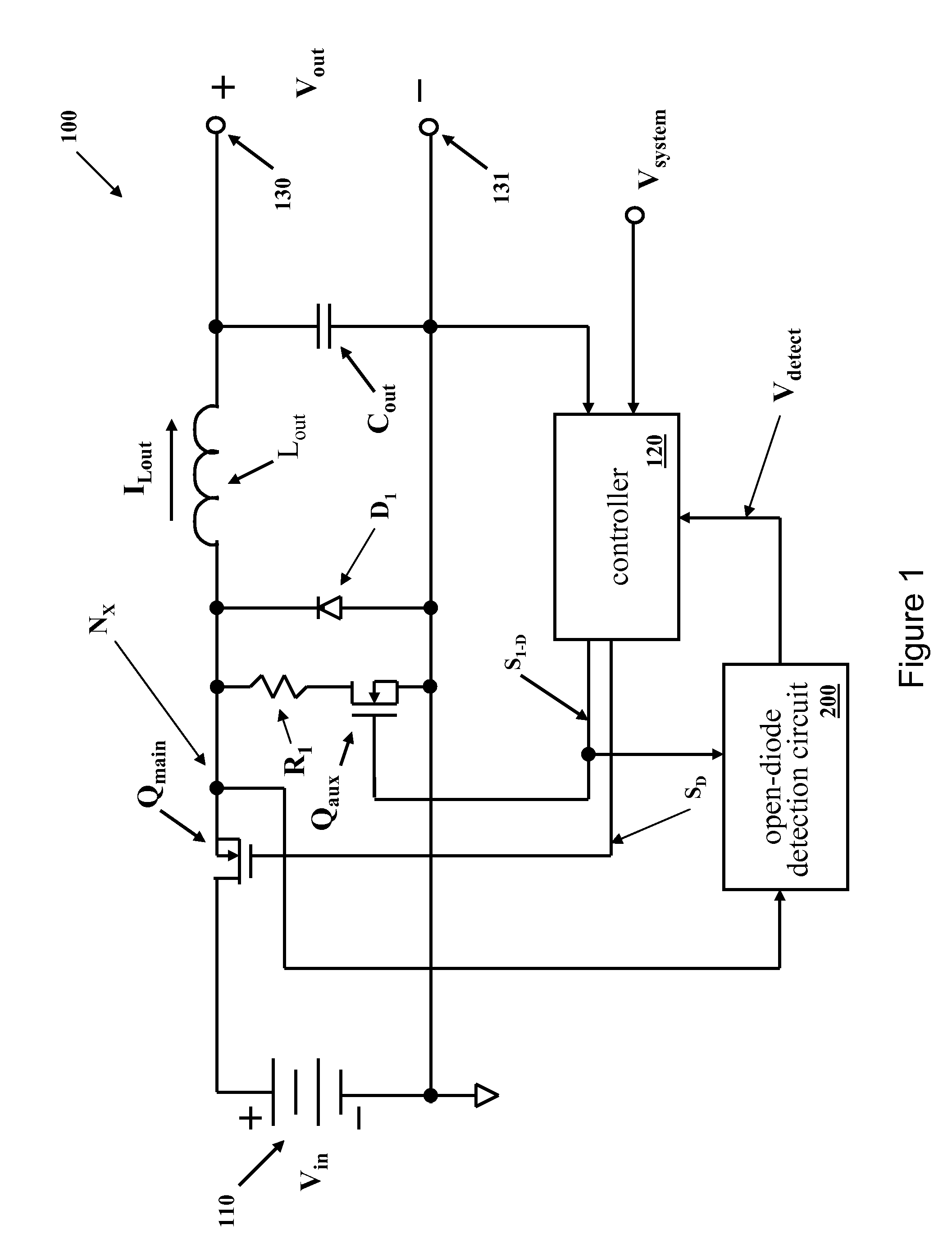 Diode Loss Detection for Low Side MOSFET of a Synchronous Output Stage