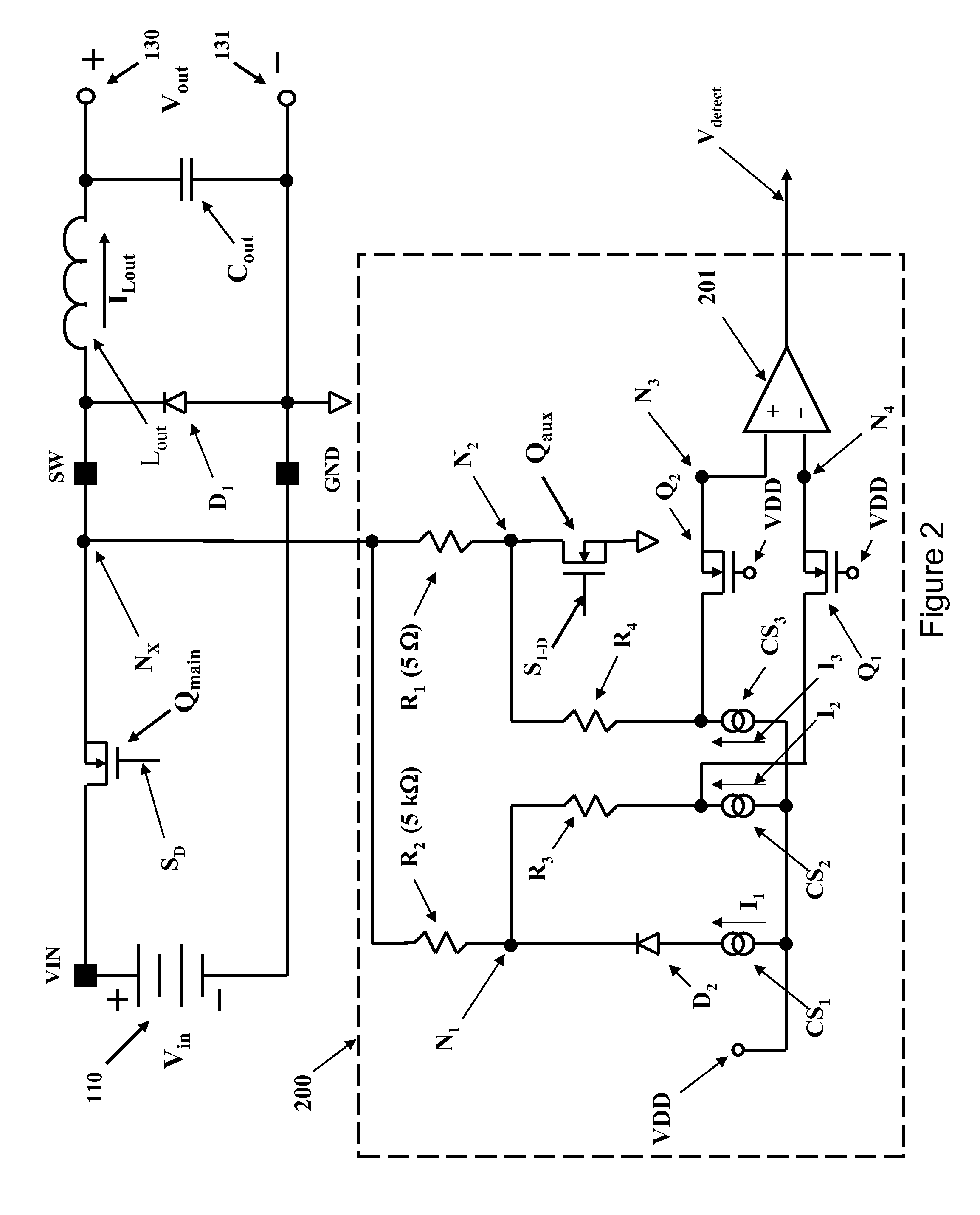 Diode Loss Detection for Low Side MOSFET of a Synchronous Output Stage