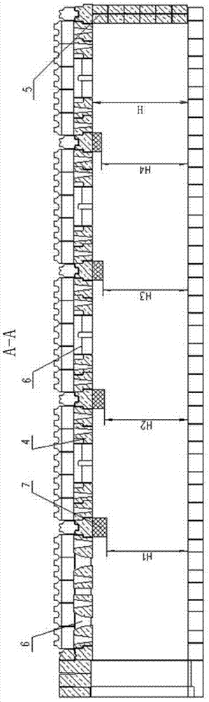 A small flue of regenerator with variable section