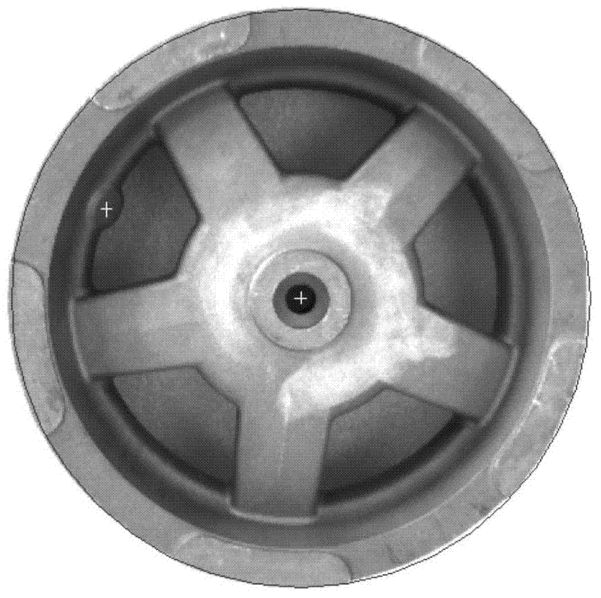 Device and method for positioning wheel hub work piece