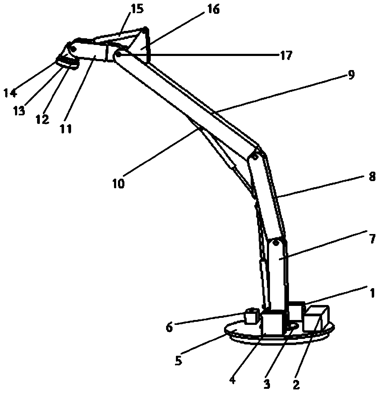 Arm type hedgerow trimmer