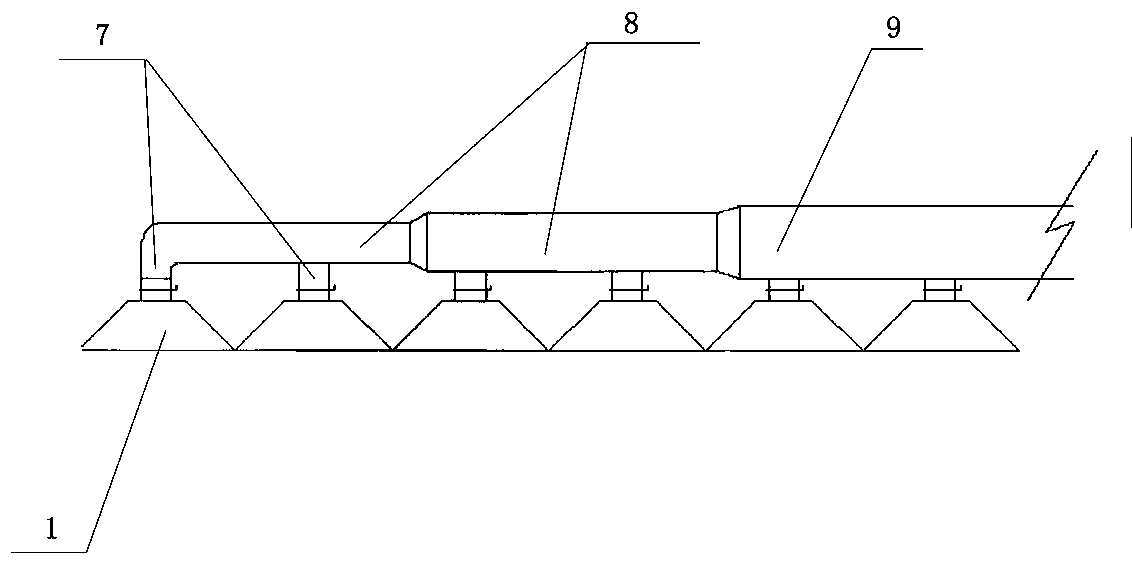 Waste gas treatment system of coated sand workshop