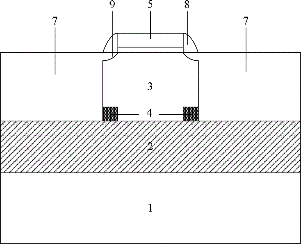 SOI (silicon on insulator) device for restraining current leakage of back gate arising from radiation and preparation method thereof