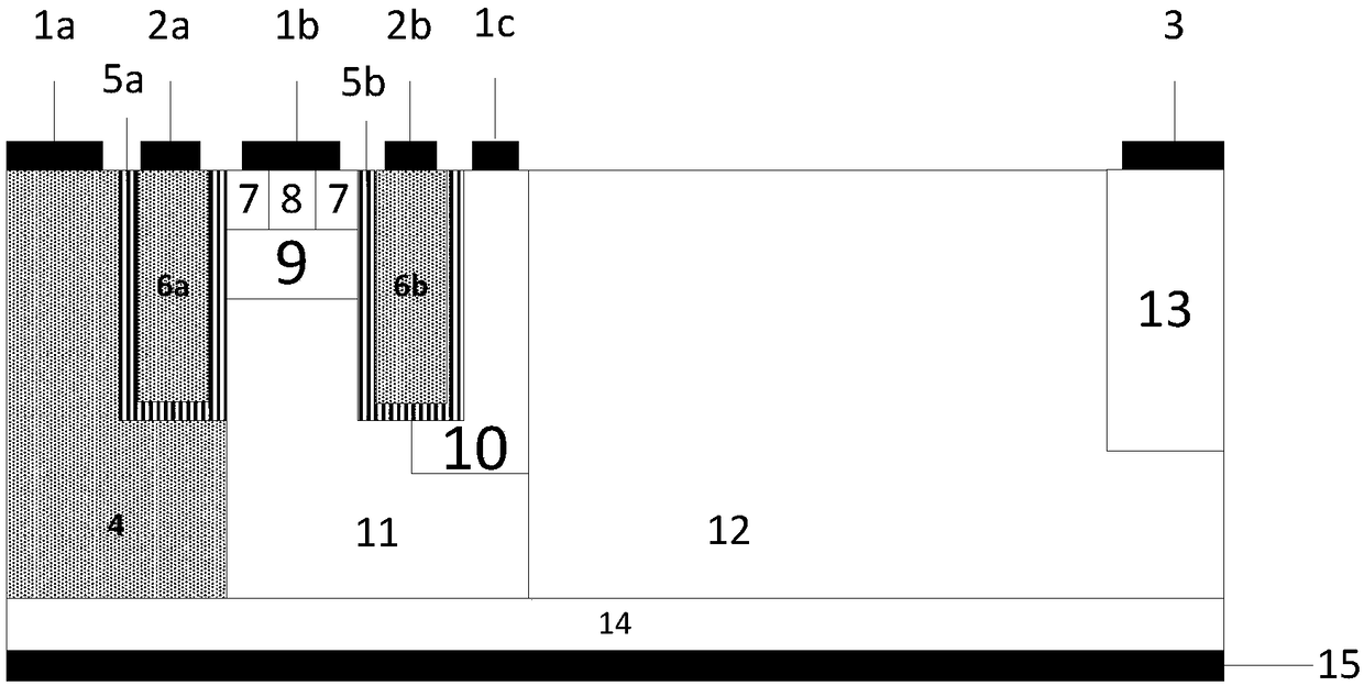 Transverse groove-type MOSFET device and preparation method thereof