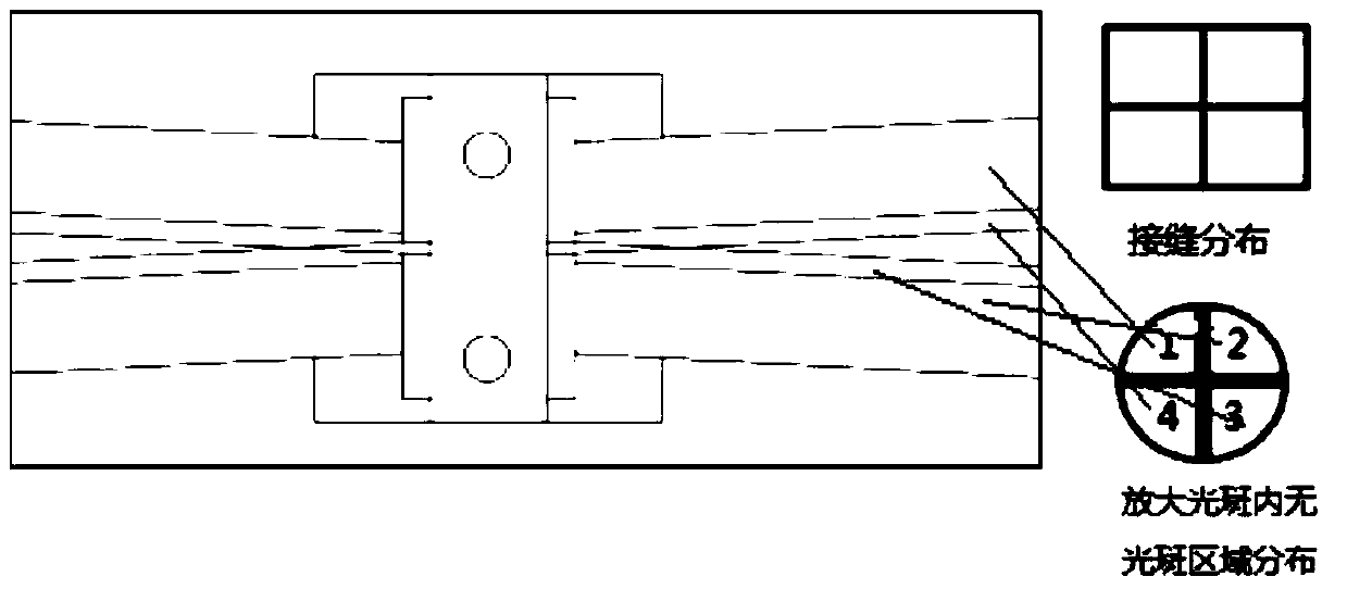 Folding multi-pass amplification device based on laser crystal splicing