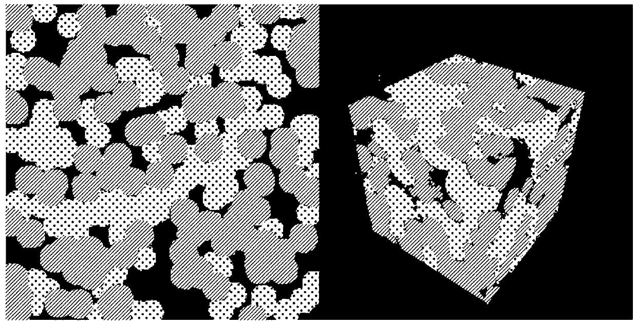 Digital reconstruction method of multi-level rock core structure