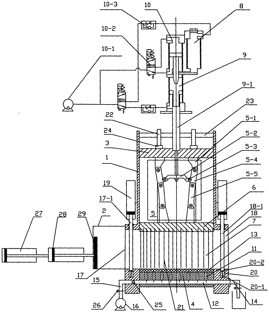 Ultra-high pressure sewage sludge deep dewatering device