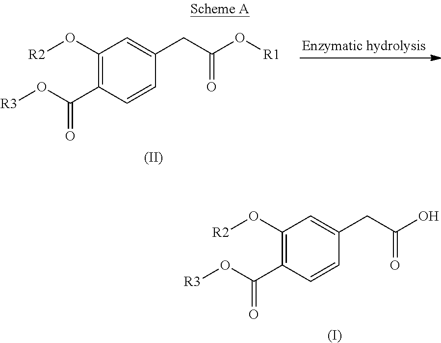 Method for the chemo-selective enzymatic hydrolysis if a diester compound for preparing a monoester monoacid compound