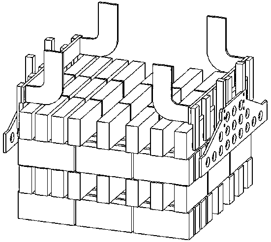 Sintered brick layered composite brick unloading method and device thereof