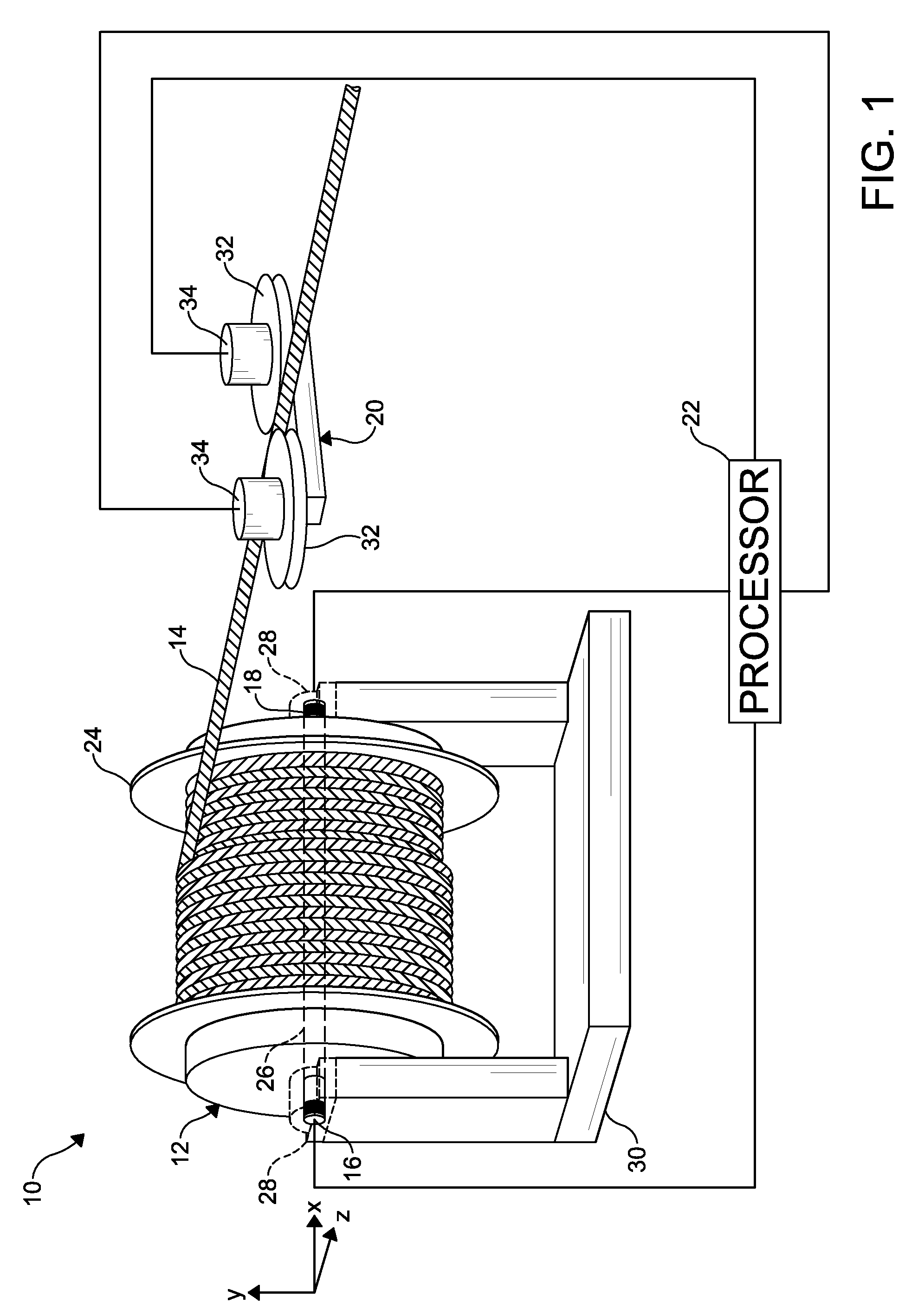 Assembly, system, and method for cable tension measurement