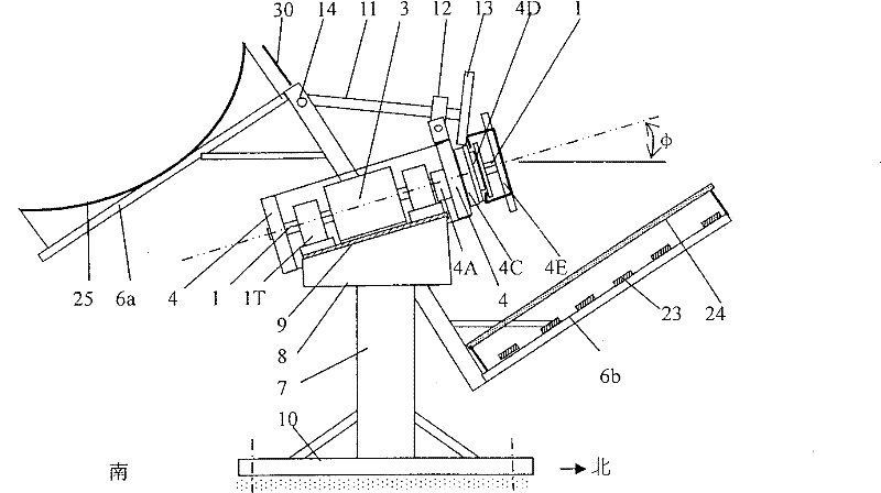 Inexpensive high-precision two-dimensional sun tracking mechanism for concentrating to generate power