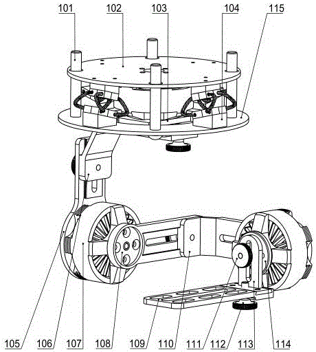 Pan and tilt head structure based on CR type damping springs