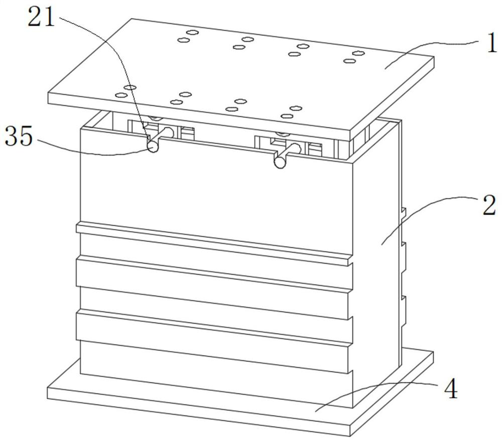 Shear type damping wall with reverse displacement amplification