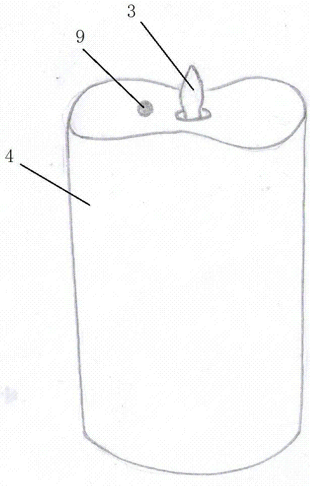 Electronic light emitting device simulating true fire and electronic candle lamp simulating true fire