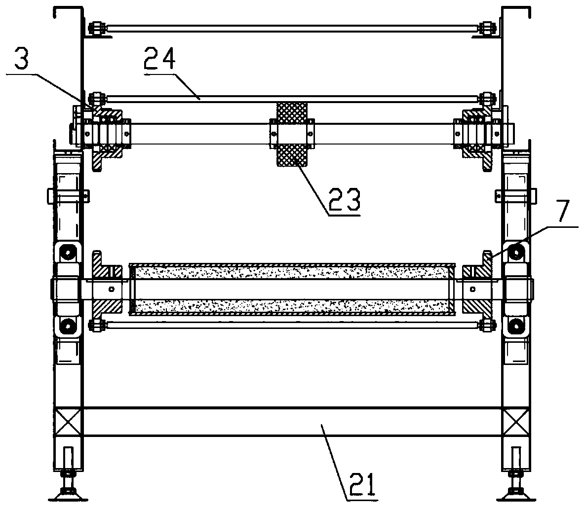 UV oven penetrating rod conveying chain