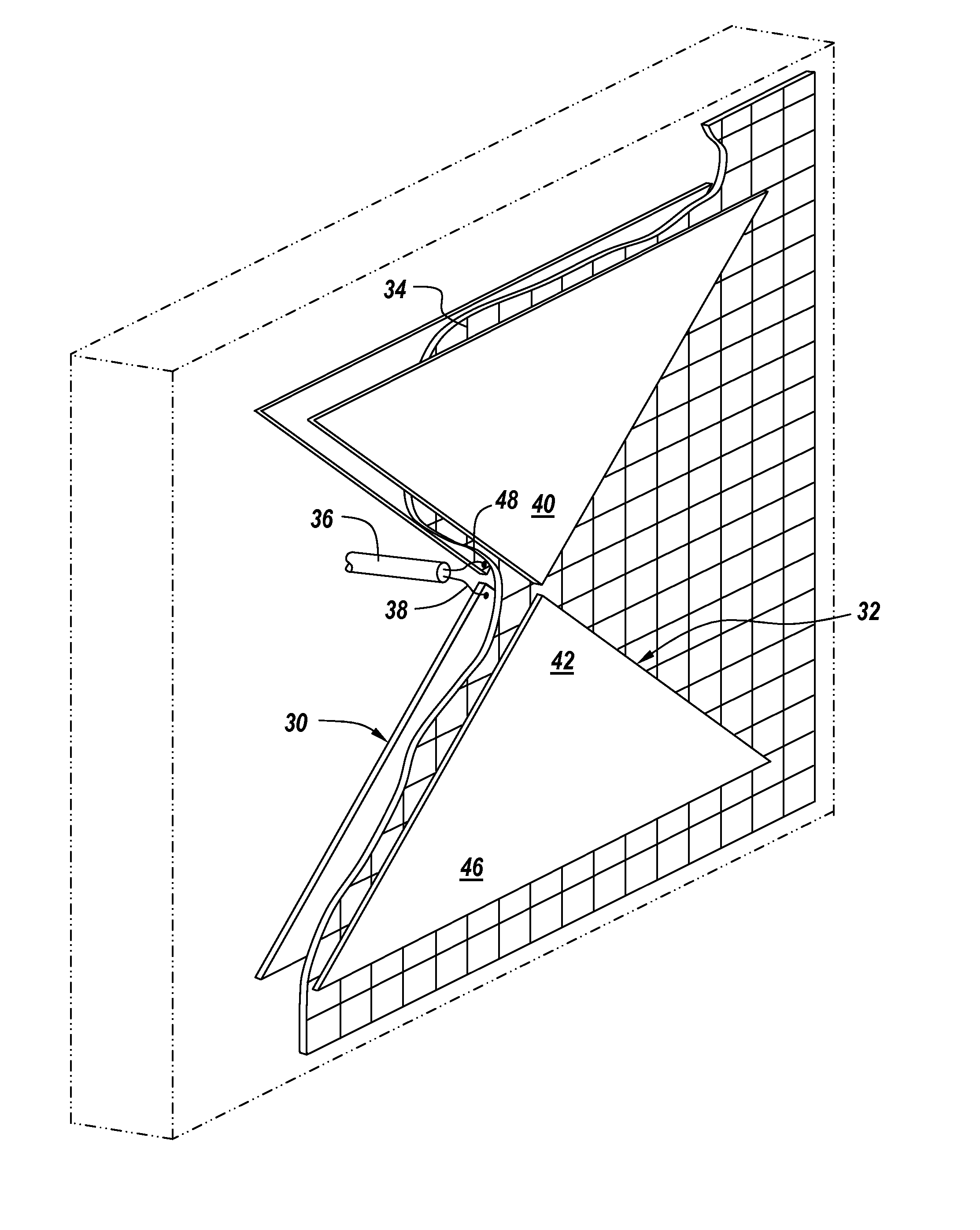 Wide band embedded armor antenna