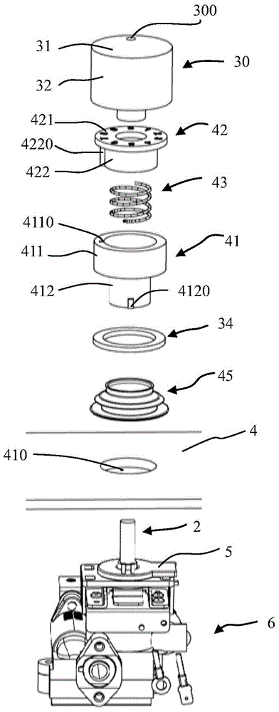 Operation device of stove and stove