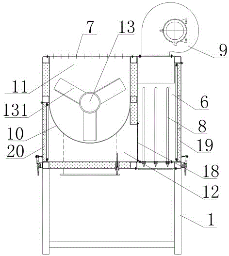 PET bottle flake or thin film drying device