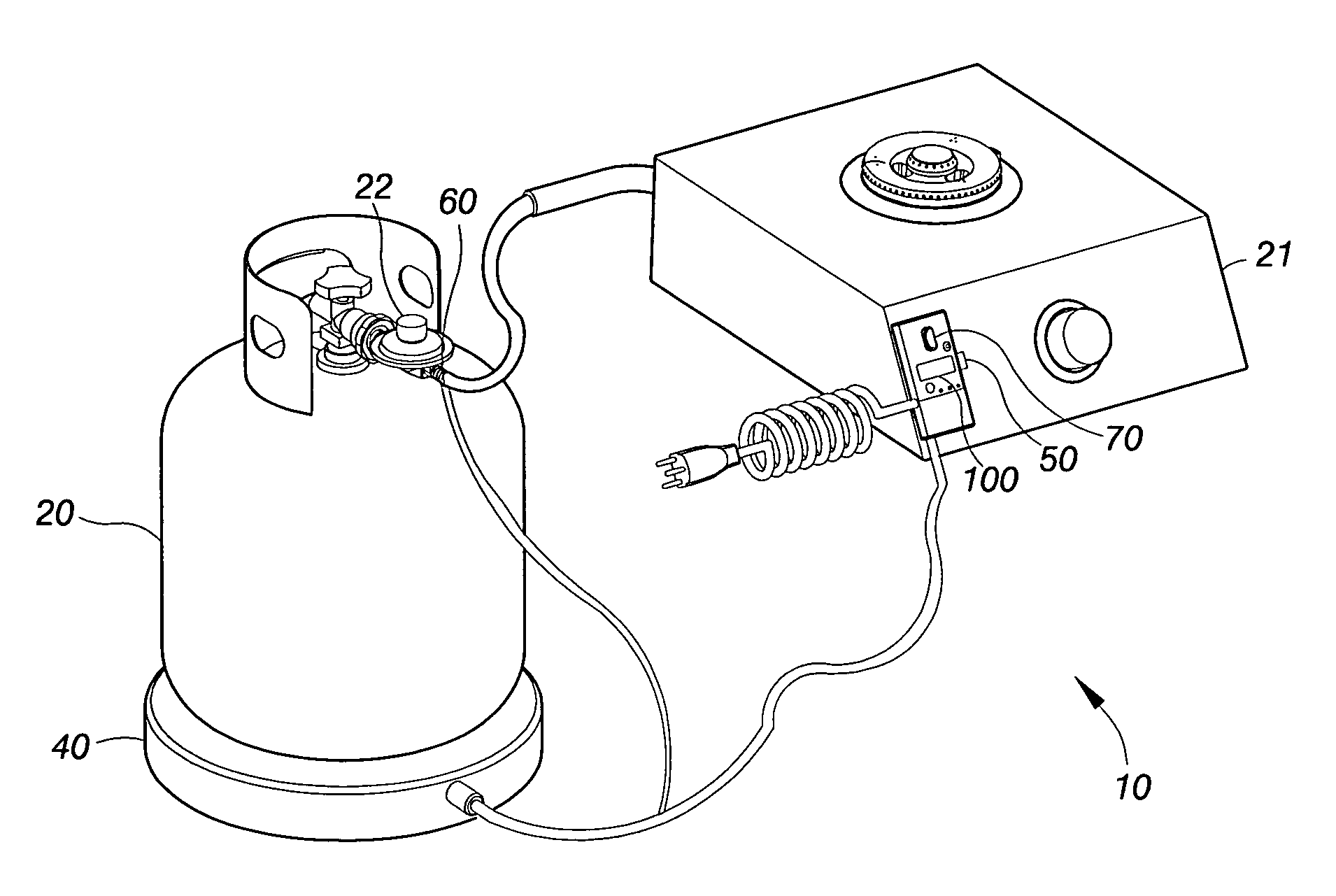 Warming appratus for fuel gas cylinder