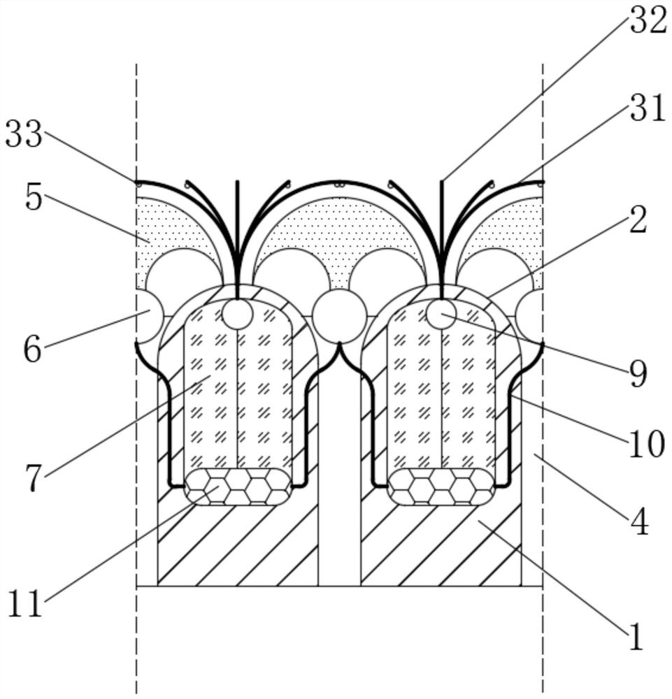 Self-throughput oil absorption filter plate for oil-containing waste gas