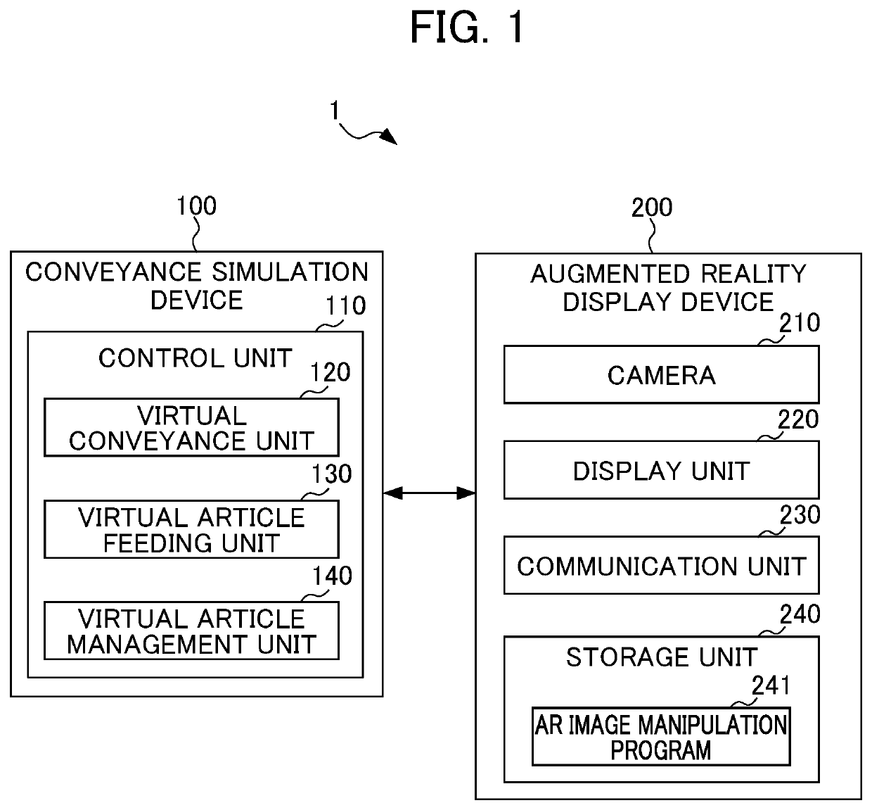 Conveyance simulation device and conveyance system