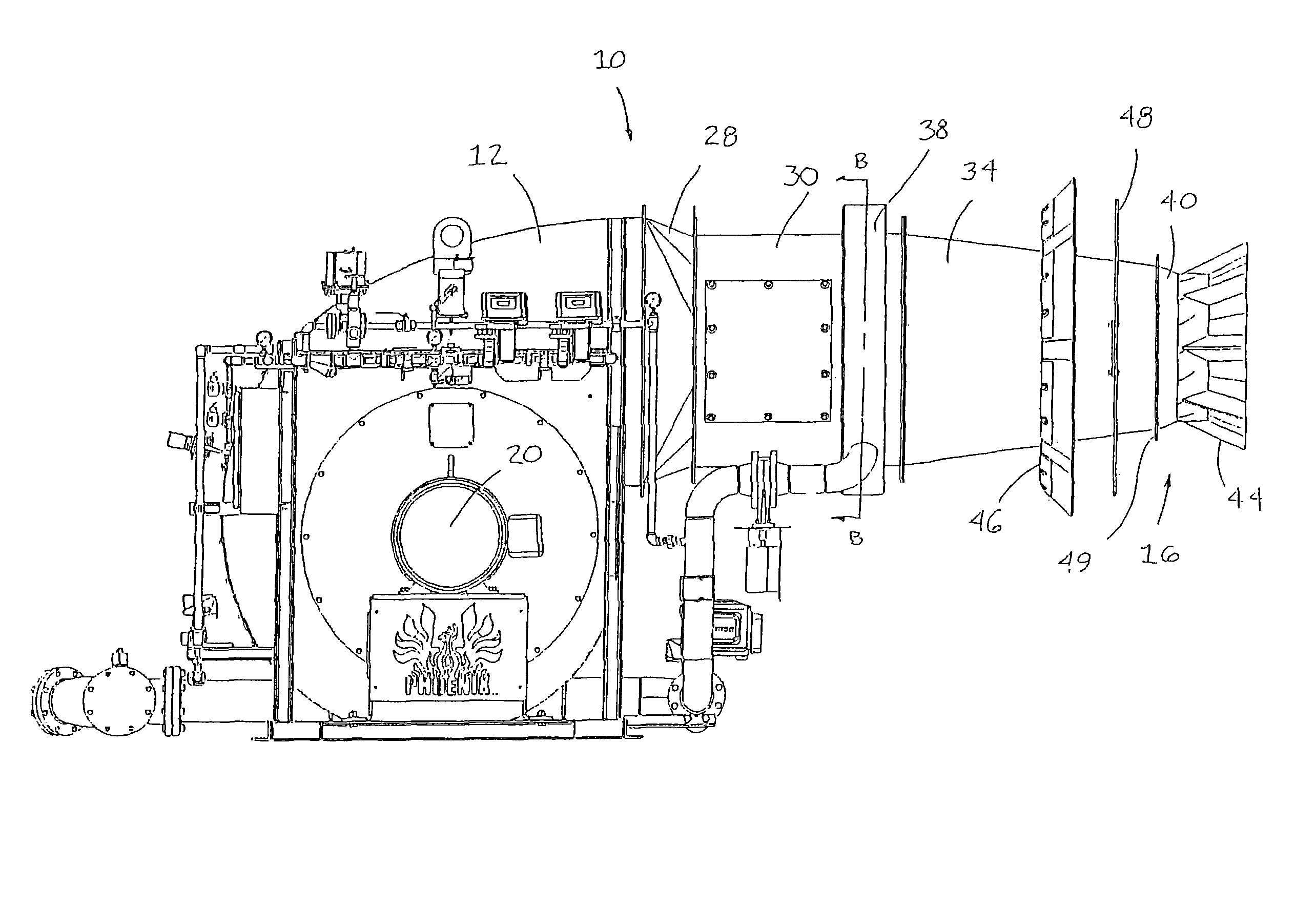 Burner assembly with screen