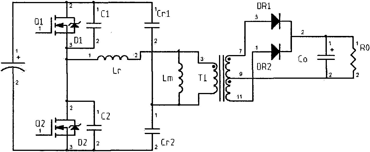 Control method and device of power converter of resonance topological circuit