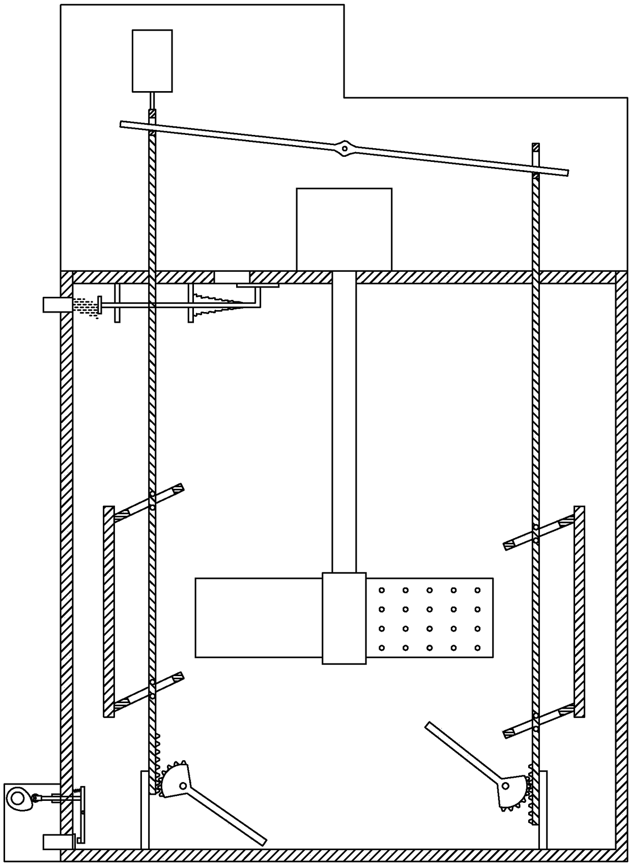 Stirring device for sewage treatment with automatic dosing function