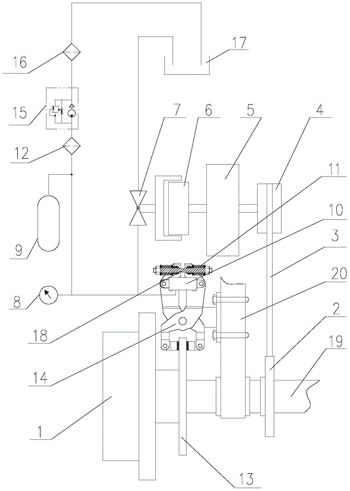 Passive braking system of mining transportation equipment