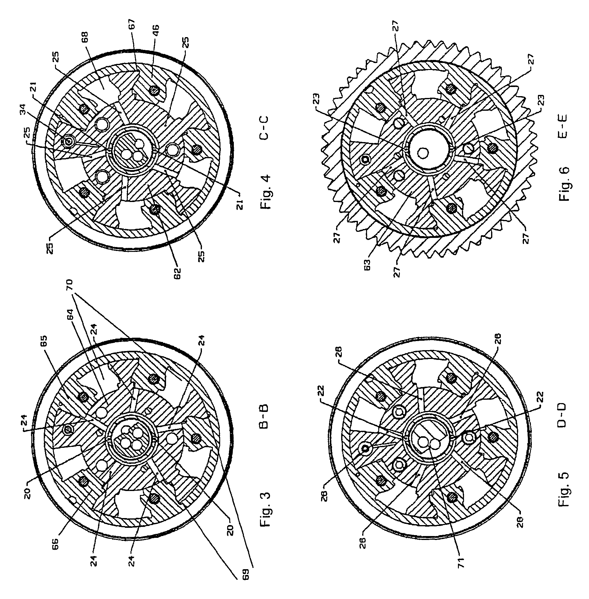 Doubled cam shaft adjuster in layered construction