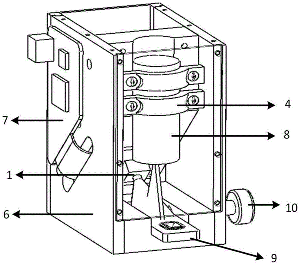 Laser induced long-wave infrared colloidal gold test paper quantitative detection device