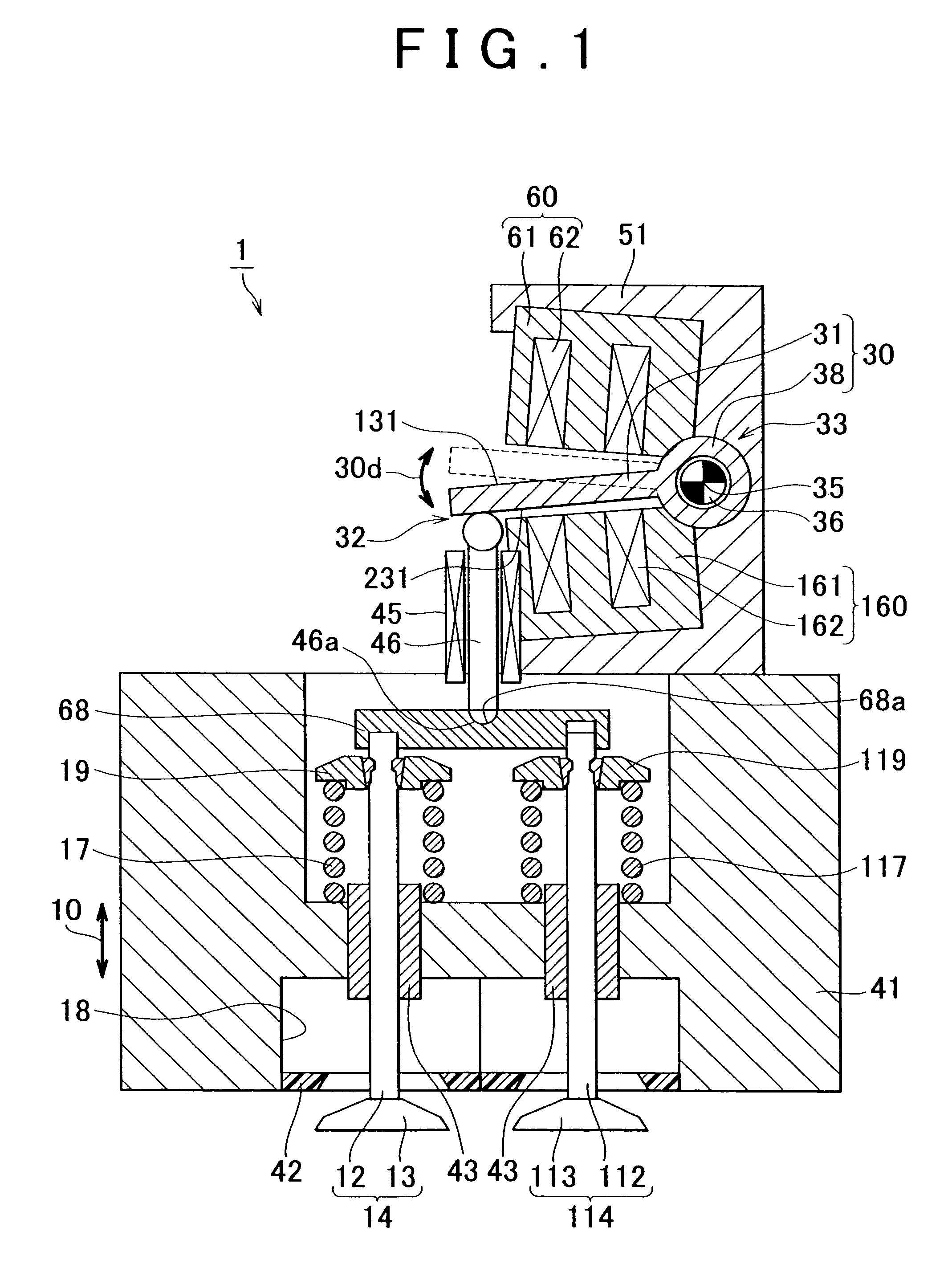 Electromagnetically driven valve