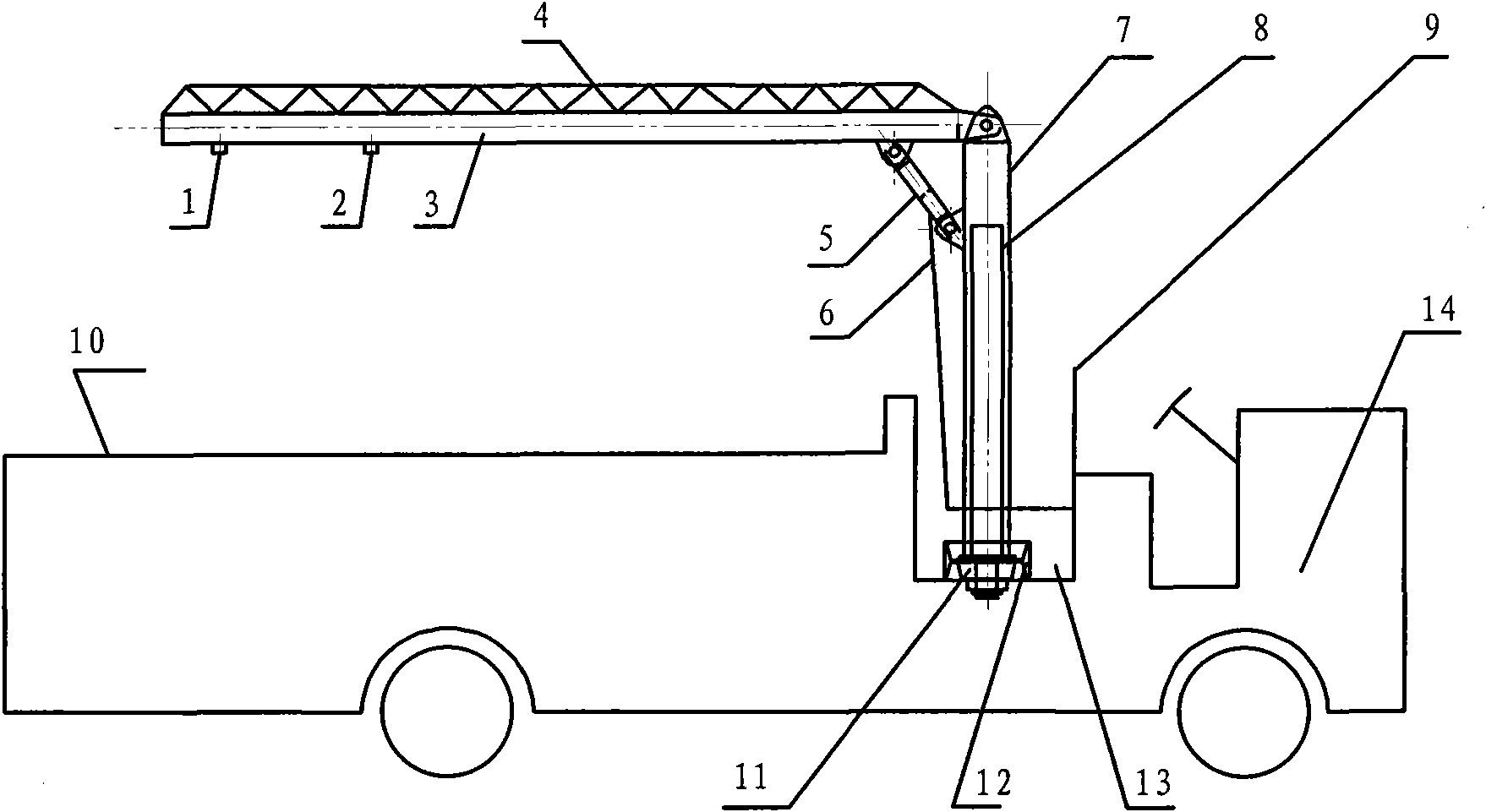 Improved underground explosion-proof transport truck crane