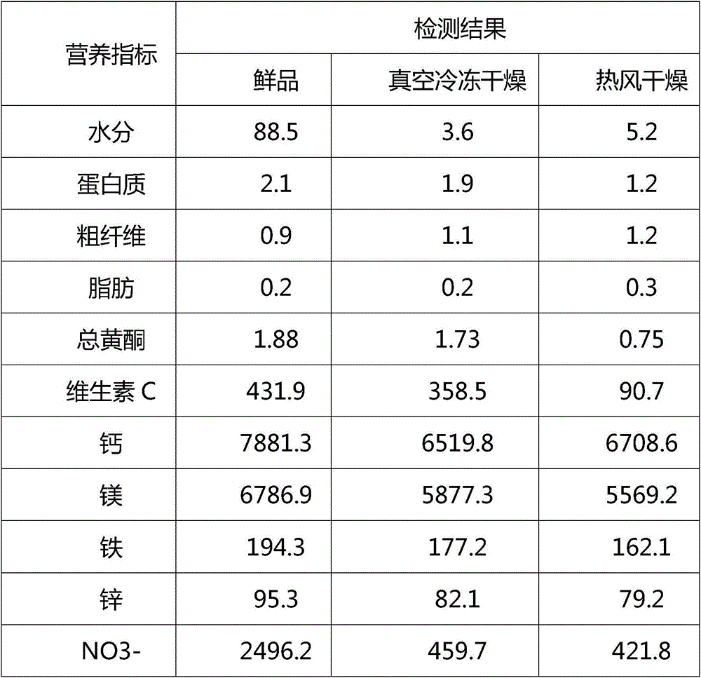 Vacuum freeze-dried gypsophila stems and leaves products and preparation process thereof