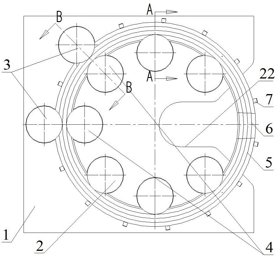 Internally-supported rotary tool head