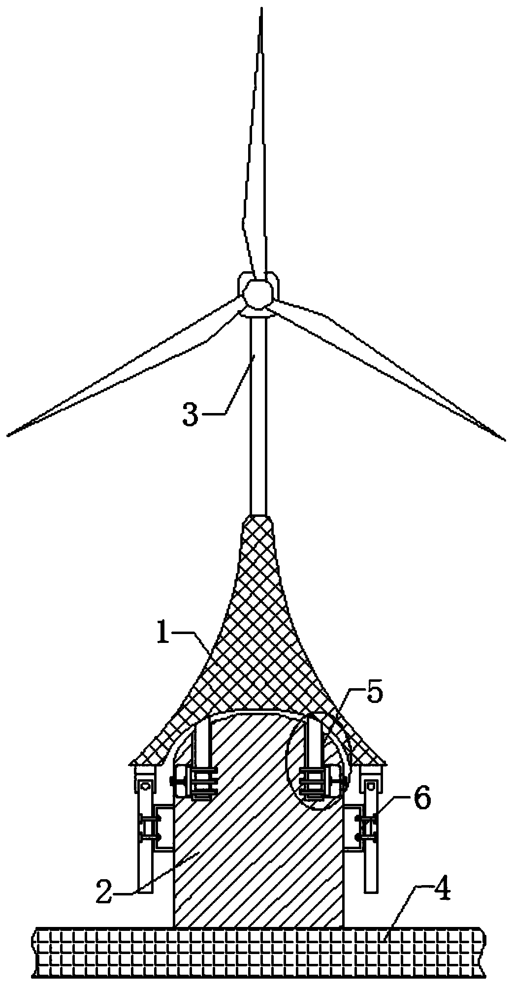 Wind power generation equipment with detachable base