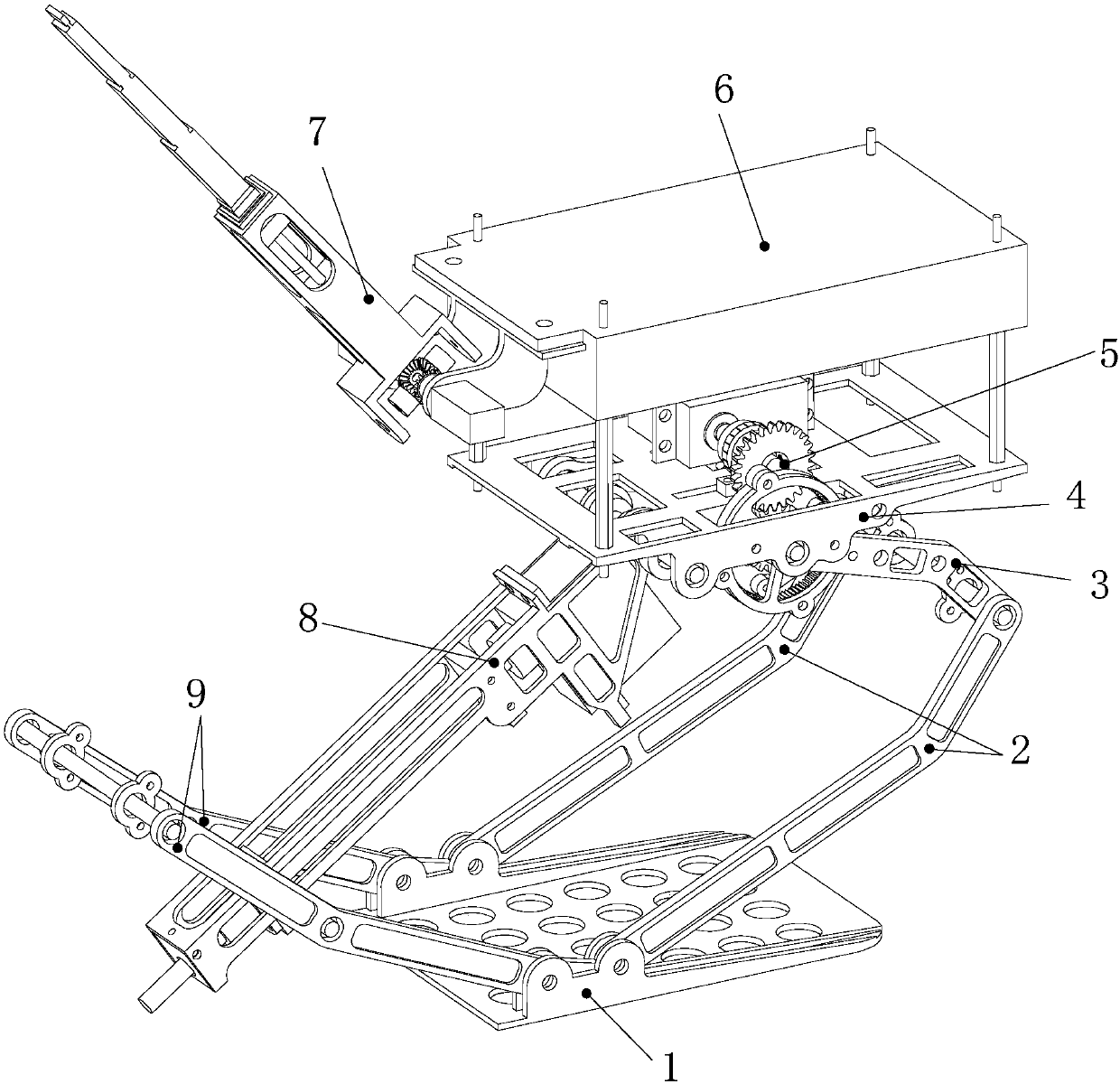 Hopping robot with posture balance adjustment mechanism